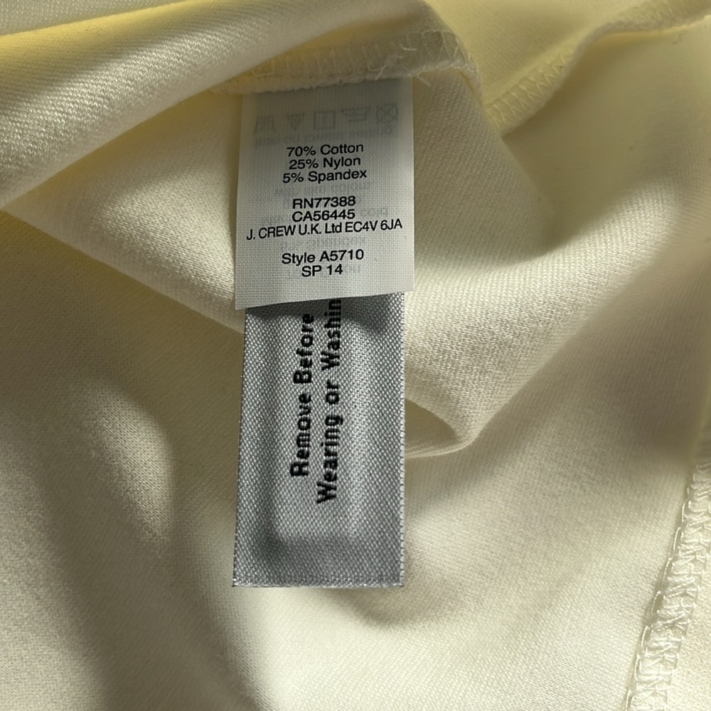 J Crew Women’s Top Cream Size Medium - Picture 7 of 8